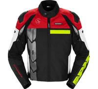 Spidi Progressive Tex Veste textile de moto perforée, blanc-rouge, taille M pour homme