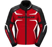 Spidi Race-Evo H2Out Veste textile de moto, Rouge/Noir/Blanc, Taille S