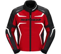 Spidi Race-Evo H2Out Veste textile de moto, Rouge/Noir/Blanc, Taille XL