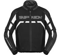 Spidi Rapid H2Out Blouson en cuir de moto imperméable, Noir/Blanc, Taille 3XL