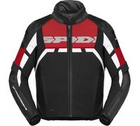 Spidi Rapid H2Out Blouson en cuir de moto imperméable, rouge, taille M pour homme
