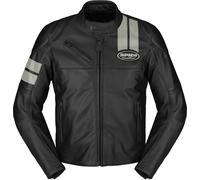 Spidi Roar Blouson de moto en cuir, Noir/Glace, Taille 50