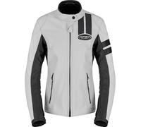 Spidi Roar Blouson en cuir de moto pour femmes, noir-gris, taille 46