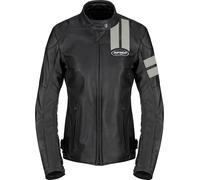 Spidi Roar, veste en cuir pour femmes 48 Noir/Gris Clair Noir/Gris Clair