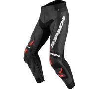 Spidi RR Pro 2 Pantalon de moto en cuir, noir/rouge, Taille 56