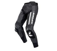 Spidi RR PRO Pantalons en Cuir, Noir/Blanc, 56