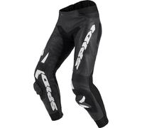 Spidi RR Pro Warrior Pantalon de moto en cuir, Noir/Blanc, Taille 48