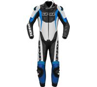 Spidi Sport Warrior Pro, combinaison en cuir, 1 pièce, perforée 50 Blanc/Bleu Blanc/Bleu