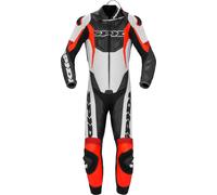 Spidi Sport Warrior Pro, combinaison en cuir, 1 pièce, perforée 52 Noir/Rouge Noir/Rouge