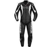 Spidi Sport Warrior Touring Two Piece Costume en cuir de moto, Noir/Blanc, Taille 56