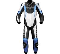 Spidi Sport Warrior Touring Two Piece Costume en cuir de moto, noir/bleu/blanc, Taille 52