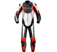 Spidi Sport Warrior Touring Two Piece Costume en cuir de moto, noir/rouge, Taille 50
