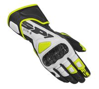 Spidi STR-6 Gants de moto, Noir/Blanc/Néon jaune, Taille XL