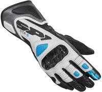 Spidi STR-6, gants femmes XL Noir/Blanc/Bleu Clair Noir/Blanc/Bleu Clair