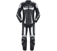 Spidi T-2 Kangaroo Wind Pro Combinaison de cuir de moto One Piece, Noir/Argent, Taille 46