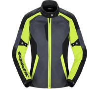 Spidi Tek Net Veste de moto pour dames, Gris/Noir/Jaune, Taille L