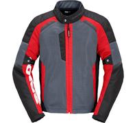 Spidi Tek Net Veste moto, noir-gris-rouge, taille 2XL pour homme