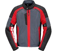 Spidi Tek Net Veste moto, Noir/Gris/Rouge, Taille XL