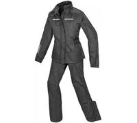 Spidi Touring Rain Kit Combinaison de pluie moto pour dames deux pièces, noir, Taille XXS