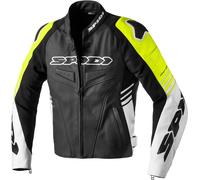Spidi Track Warrior Veste en cuir de moto, noir/jaune, Taille 48
