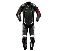 Spidi Track Wind Replica Evo Combinaison de cuir de moto One Piece, noir-blanc, taille 46 pour homme