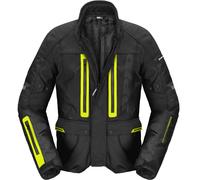 Spidi Traveler 3 Evo H2Out veste textile de moto imperméable, noir/jaune, Taille 3XL