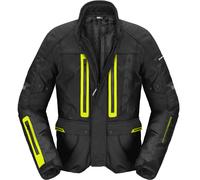 Spidi Traveler 3 Evo H2Out veste textile de moto imperméable, noir/jaune, Taille M