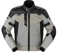 Spidi Vent Pro, veste en cuir/textile H2Out 58 Gris Clair/Noir Gris Clair/Noir