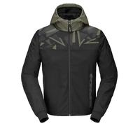 Spidi Evo Sport Sweat à capuche moto, noir/olive, Taille 3XL
