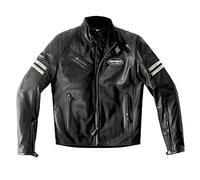 Spidi Veste de Moto en Cuir, Glace/Noir, 48