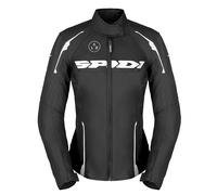 Spida Dragon H2OUT Veste textile moto pour femmes imperméable, Noir/Blanc, Taille M