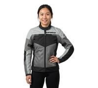 Spidi Tour Net Tex Veste textile de moto pour femmes, noir-gris, taille L