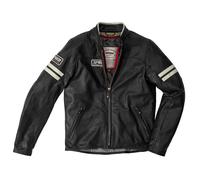 Spidi Vintage Veste en cuir de moto, noir/gris, Taille 46