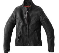 Spidi Vintage Veste en cuir de moto de dames, noir, Taille 38