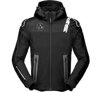 Spidi Warrior Sweat à capuche moto, Noir/Blanc, Taille M