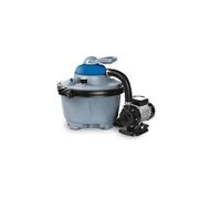 SPIDO - Groupe de Filtration Piscine Combo-4 - 200 W - Débit 4 m³/h - Cuve 25L - Pour Bassin 15 m³ - Média Filtrant Aqualoon