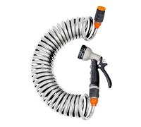 SPIDO - Kit Balcon Tuyau Spiralé 10 m avec Pistolet Multi-Jets - Kit Arrosage Compact Terrasse et Balcon