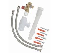 SPID'O Kit complet pour chauffe-eau - Groupe de sécurité + siphon + flexibles inox - Kit raccordement ballon d’eau chaude
