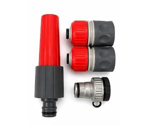 SPID'O - Kit raccord arrosage gros débit Ø25 mm avec lance 2 jets et Aquastop