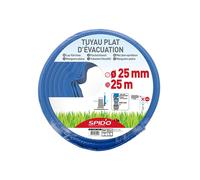 SPIDO - Tuyau Plat d'Évacuation 25 m - D25 mm - Évacuation de l'Eau - Installation Facile