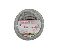 SPIDO Tuyau PVC Armé Souple - 7 m - Ø 40 mm - Flexible Renforcé à Spirales pour Aspiration et Refoulement