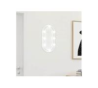 Spiegel met LED-verlichting 40x20 cm glas ovaal3102973
