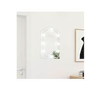 Miroir Mural Miroir de Maquillage Suspendu Salon Chambre Verre Ovale vidaXL