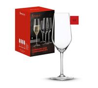 Spiegelau 4670187 15,2 x 15,2 x 23,4 cm Style Flûte à Champagne en Verre, Lot de 4, Transparent