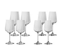 Spiegelau, LifeStyle 4459894 Lot de 8 verres à vin blanc (440 ml), 4 verres à vin rouge (630 ml), en cristal, passent au lave-vaisselle, transparents