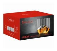 Spiegelau Linear Whiskybecher, 4er Set, Whiskyglas, Whisky Becher, Glas, 345 ml, 4940176