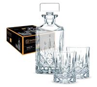 Spiegelau & Nachtmann Set en Cristal 1 décanteur + 2 Verres à Whisky Transparent