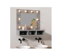 vidaXL Armoire à miroir Sonoma avec LED et rangement pour maquillage 820455