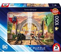 Spiele 58788 Dc Hall Of Justice Thomas Kinkade Puzzle 1000 Pièces, Multicolore