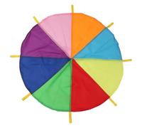 Spielfallschirm Mit Griffen - Spielfallschirm Für Kinder, Stoffgruppen-Team-Kooperationsspiel | Mit Griffen Verbessert Der Regenbogen-Fallschirm Für Den Fitnessstudio-Kurs Die Kraft Des Oberkörpers